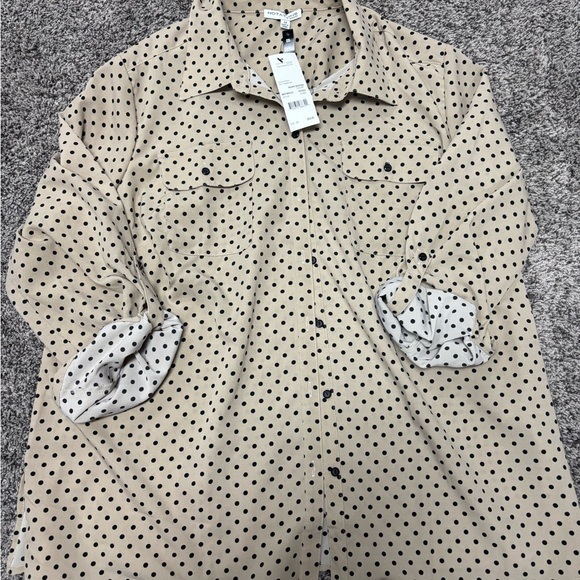 Notations Beige Polka Dot Blouse - Picture 1 of 2